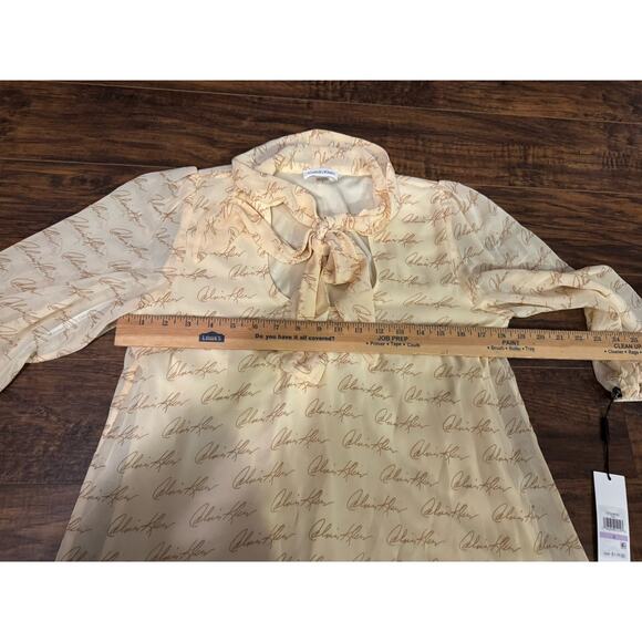 Calvin Klein Cursive Bow-Neck Dress Sz 6 - Picture 8 of 11